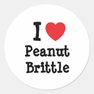 Sticker Rond J'adore le coeur de Peanut Brittle T-Shirt