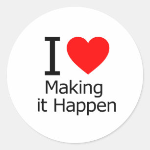 Sticker Rond J'adore le faire arriver