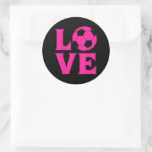 Sticker Rond J'adore le football pour et (Sac)