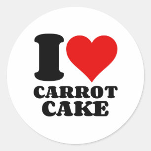 STICKER ROND J'ADORE LE GÂTEAU DE CARROT