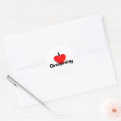 Sticker Rond J'adore le grossissement (Enveloppe)