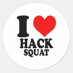 Sticker Rond J'adore le Hack Squat