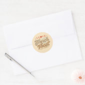 Sticker Rond J'adore le pain perdu (Enveloppe)