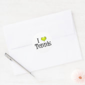 Sticker Rond J'adore le tennis (Enveloppe)