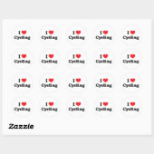 Sticker Rond J'adore le vélo (Feuille)