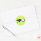 Sticker Rond j'adore le volley-ball (Enveloppe)