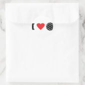 Sticker Rond J'adore le volley-ball (Sac)