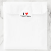Sticker Rond J'adore le volley-ball (Sac)