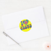 STICKER ROND J'ADORE LES BÂTIMENTS JÉSUS (Enveloppe)