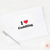 Sticker Rond J'adore les câlins (Enveloppe)
