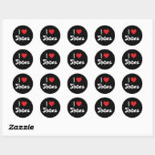 Sticker Rond J'adore les chaussures (Feuille)