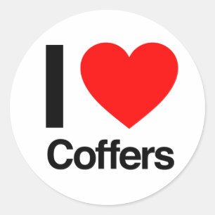 Sticker Rond j'adore les coffres