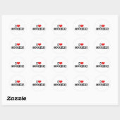 Sticker Rond J'adore les cookies (Feuille)
