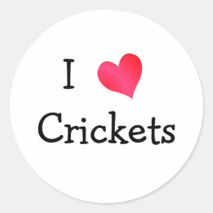Sticker Rond J'adore les crickets