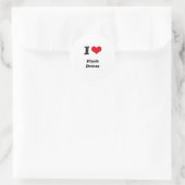 Sticker Rond J'adore les disques FLASH (Sac)