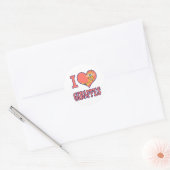 Sticker Rond J'adore les girafes (Enveloppe)