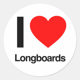 Sticker Rond j'adore les longboards