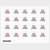 Sticker Rond J'adore les pannes de courant (Feuille)
