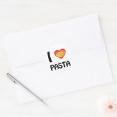 Sticker Rond J'adore les pâtes (Enveloppe)