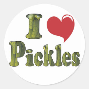 Sticker Rond J'adore les Pickles