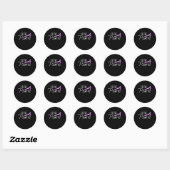 Sticker Rond J'adore les pilates (Feuille)