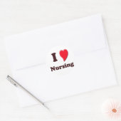Sticker Rond J'adore les soins infirmiers (Enveloppe)