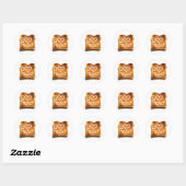 Sticker Rond J'adore les toasts (Feuille)