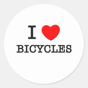 Sticker Rond J'adore les vélos