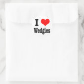 Sticker Rond J'ADORE les wedgies (Sac)