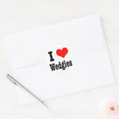 Sticker Rond J'ADORE les wedgies (Enveloppe)