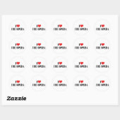 Sticker Rond J'adore l'opéra (Feuille)