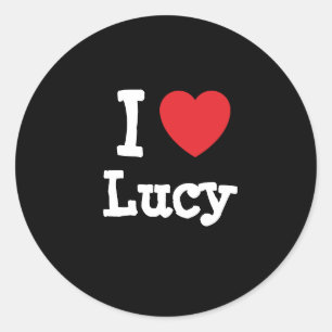 Sticker Rond J'adore Lucy heart T-Shirt