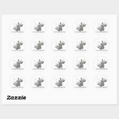 Sticker Rond J'adore mon petit chien blanc - Westie (Feuille)