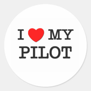Sticker Rond J'adore mon PILOTE