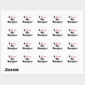 Sticker Rond J'adore mon Ranger (Feuille)