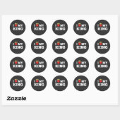 Sticker Rond J'adore mon roi (Feuille)