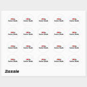 Sticker Rond J'adore mon Snicker Doodle (Feuille)