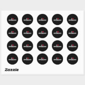Sticker Rond J'adore nager (Feuille)