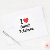 Sticker Rond J'adore Sweet Potatoes coeur T-shirt (Enveloppe)