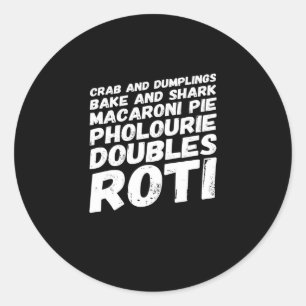 Sticker Rond J'adore t-shirt Trinidad and Tobago Food