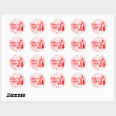 Sticker Rond J'adore tomber sur moi (Feuille)