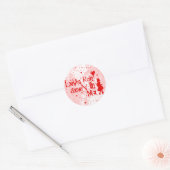 Sticker Rond J'adore tomber sur moi (Enveloppe)