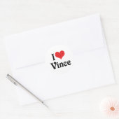 Sticker Rond J'adore Vince (Enveloppe)