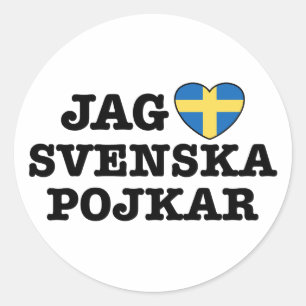Sticker Rond Jag Svenska Pojkar