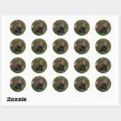 Sticker Rond Jaguars en amour (Feuille)