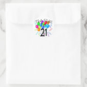 Sticker Rond J'ai 21 ans - Anniversaire (Sac)