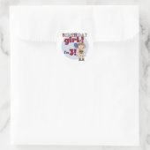 Sticker Rond J'ai 3 Tshirts et cadeaux pour filles d'anniversai (Sac)
