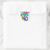 Sticker Rond J'ai 40 ans - Anniversaire (Sac)