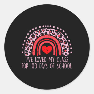 Sticker Rond J'Ai Aimé Mon Cl Pendant 100 Jours Enseignantes