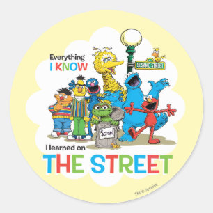 Sticker Rond J'ai appris dans la RUE